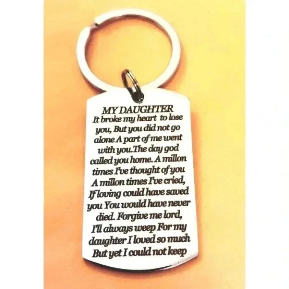To My Daughter It Broke My Heart To Lose You Keychain